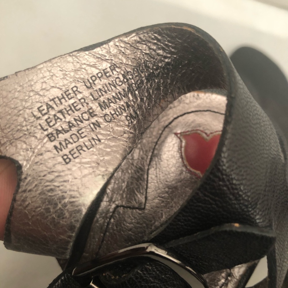 Star Ling leather gladiator style heel sandal 9 - Picture 6 of 7